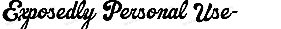 Exposedly Personal Use字体转换